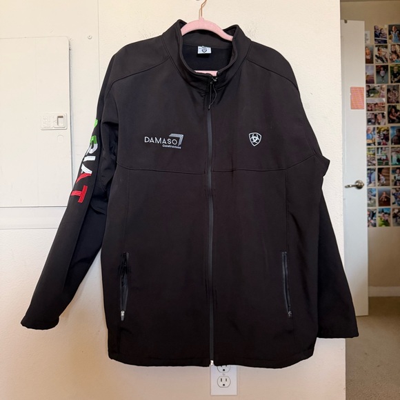 Ariat Other - Ariat Black Softshell Jacket Men’s XL Full Zip Logo Workwear Western Coat
